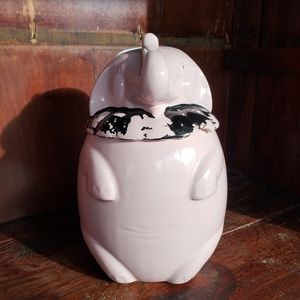 RARE Shawnee Pink Elephant Cookie Jar